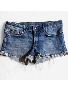 Joe’s Jeans Raw Hem Cuffed Denim Shorts, Size 27